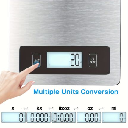 Digital Kitchen Scale with Multiple Units Conversion - Dimension Cube Test Graphic