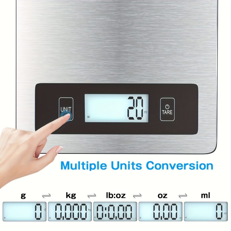 Digital Kitchen Scale with Multiple Units Conversion - Dimension Cube Test Graphic
