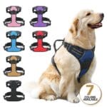 Navy Blue Reflective Dog Harness, No Pull Vest Harness with Handle,