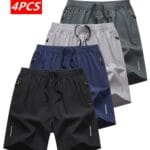 4pcs mens summer athletic shorts quick dry lightweight - Color : Mixed colors - Size : L