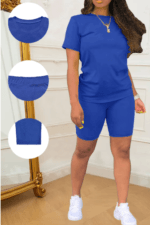 Women's Two-Piece T-Shirt and Shorts Set - Image 3