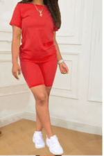 Women's Two-Piece T-Shirt and Shorts Set